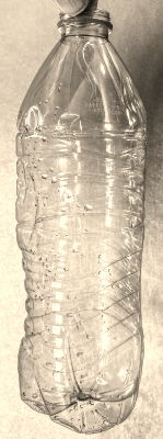 Empty bottle vertical