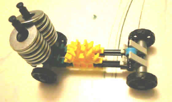 Simple K'Nex car with washers