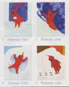 Snowy Day postage stamps