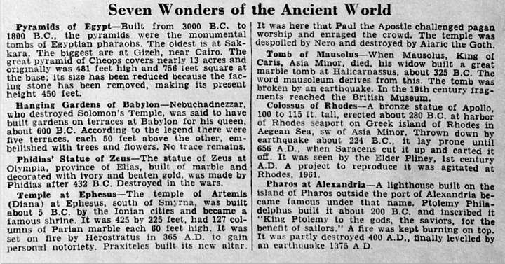 Seven Wonders of the World