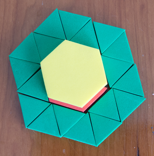 Hexagon with triangles
