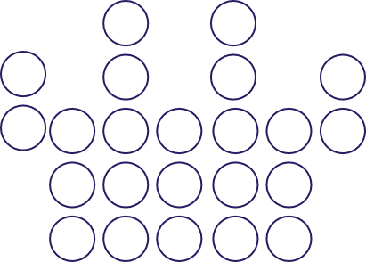 Circles in a pattern