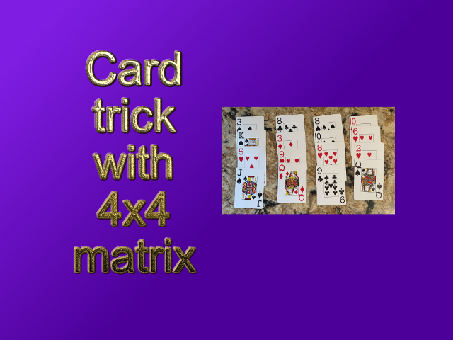 Cards in a 4x4 array