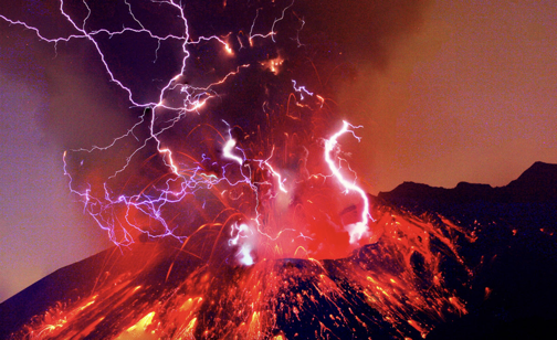 Volcanic lightening