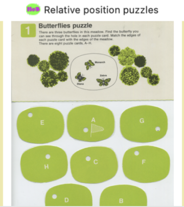 Relative position puzzle icon